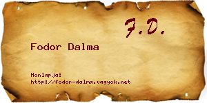 Fodor Dalma névjegykártya