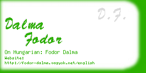 dalma fodor business card